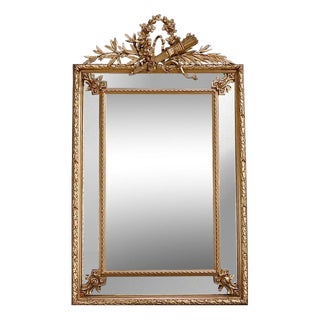 Large 19th Century Louis XVI Mirror with Parcloses For Sale