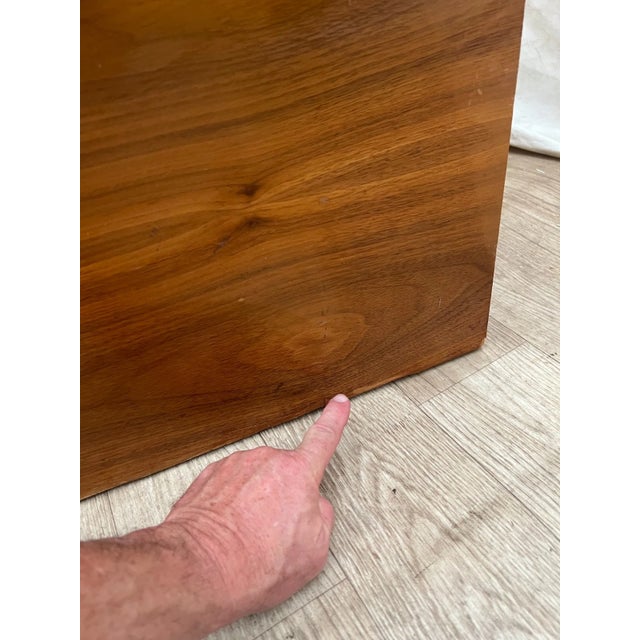 Brown Gorgeous Mid Century Art Deco Revival Dresser Chest Four Drawers Brass Pulls For Sale - Image 8 of 13