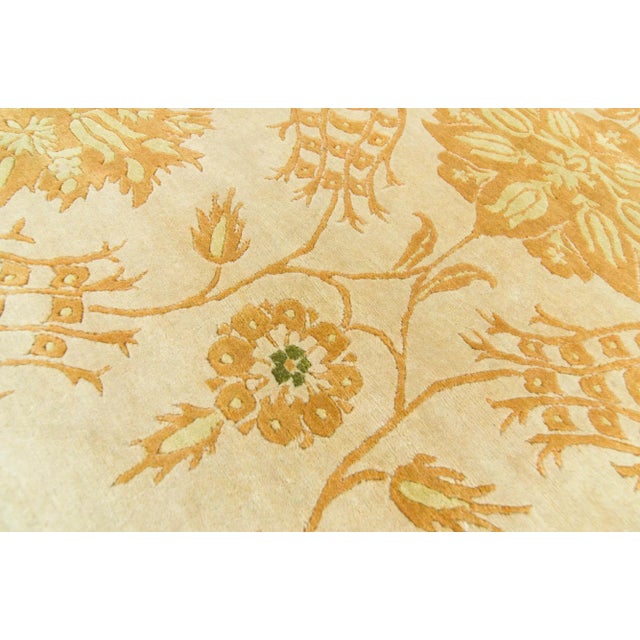 Yellow Contemporary Allover Tibetan Hand Knotted Rug - 10’ X 13’11” For Sale - Image 8 of 11