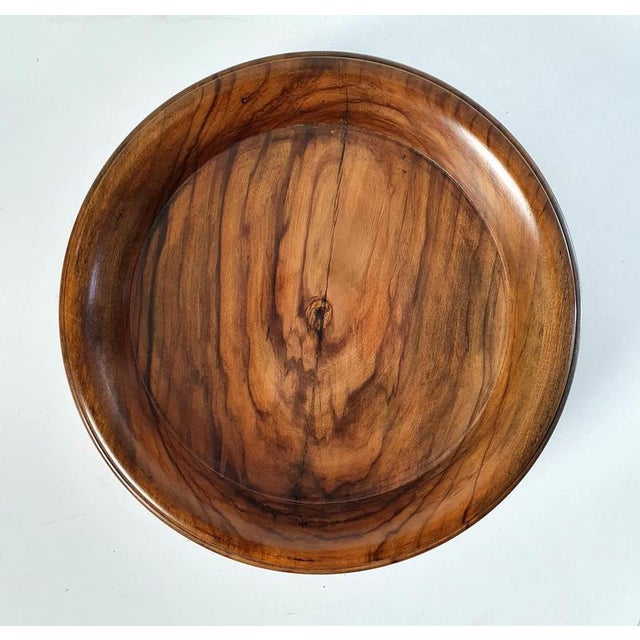 Antique Turned Olive Wood Vide Poche Bowl, Italy, 1800s For Sale - Image 5 of 8