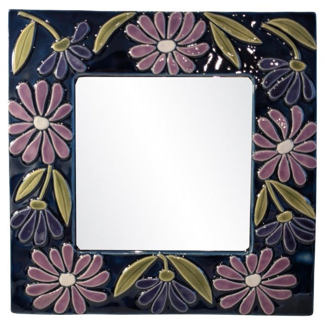 1960s Square Mirror by Mithé Espelt, 1965 For Sale - Image 5 of 5