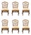 Ballard Design 'Avignon' French Country Dining Chairs Set of 6 - Birch Wood and Rush Seats - Early 21st Century For Sale