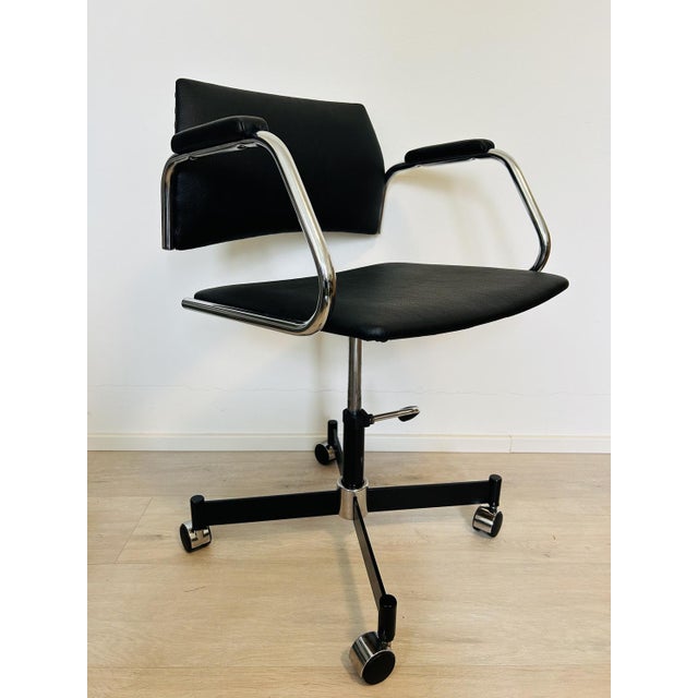 Fully Kovona Black Office Armchair, Czechoslovakia, 1970s For Sale - Image 10 of 10