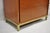 Mid-Century Modern Vintage Mid Century Modern Walnut Brass Base Modernist Kneehole Writing Desk For Sale - Image 3 of 12