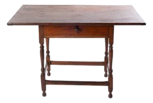 18th Century New England Stretcher Base Tavern Table