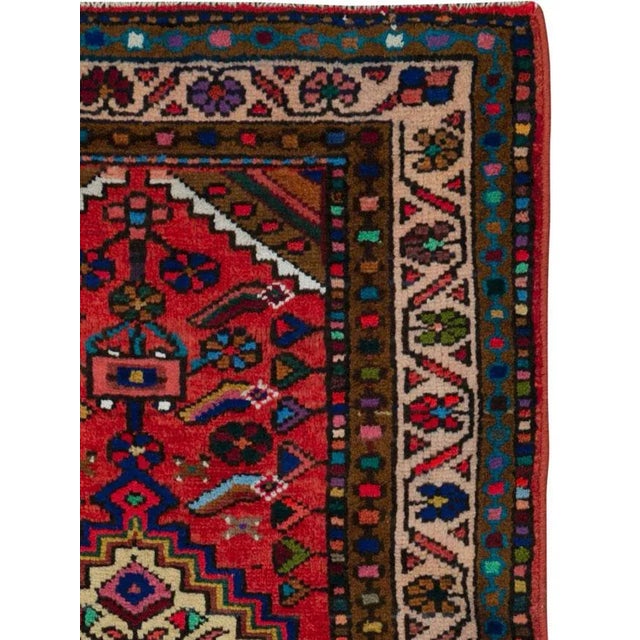 Rustic Vintage Persian Hamadan Rug – Size: 2' 3" X 3' 10" For Sale - Image 3 of 4