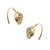 2020s Solitaire Diamond Disc Gold Hook Earrings, Pair For Sale - Image 5 of 8