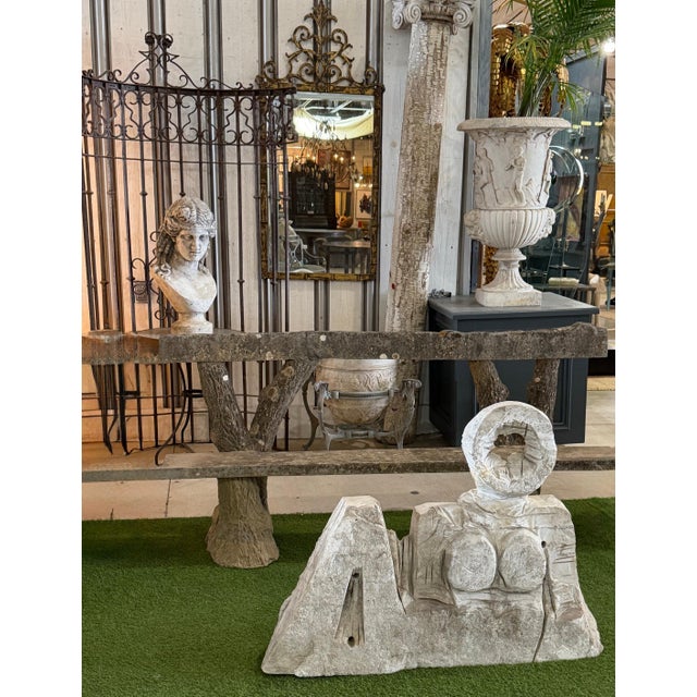Monumental Marble Reclining Female Figure Sculpture, Manner of Henry Moore, 1970 For Sale - Image 15 of 15