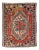 1920s Persian Red Ivory Green and Blue Bakhtiari Rug For Sale