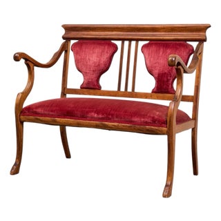 Antique Harp Back Settee For Sale