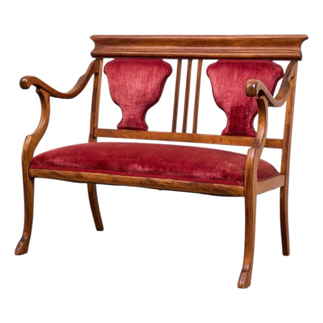 Antique Harp Back Settee For Sale