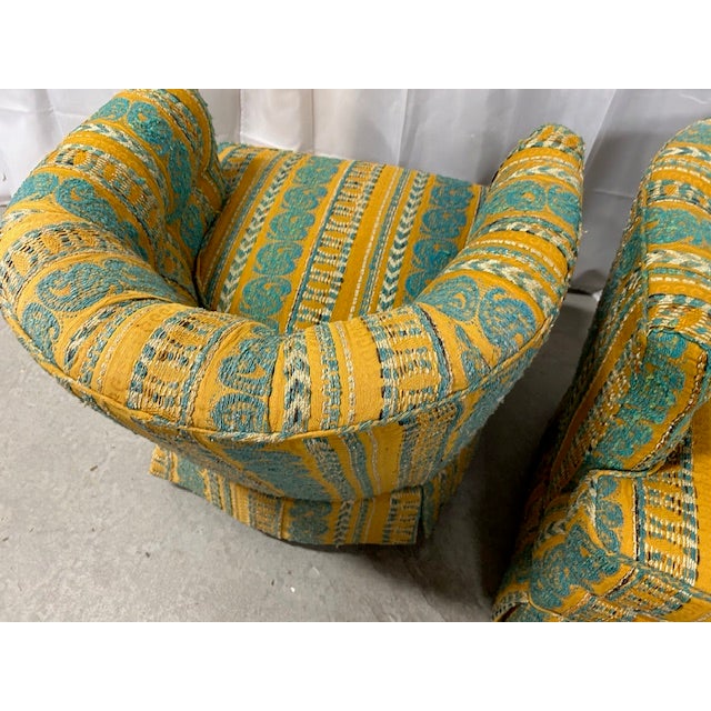 Baker, Knapp & Tubbs Vintage Barrel Chairs by Knapp & Tubbs, a Pair For Sale - Image 4 of 9