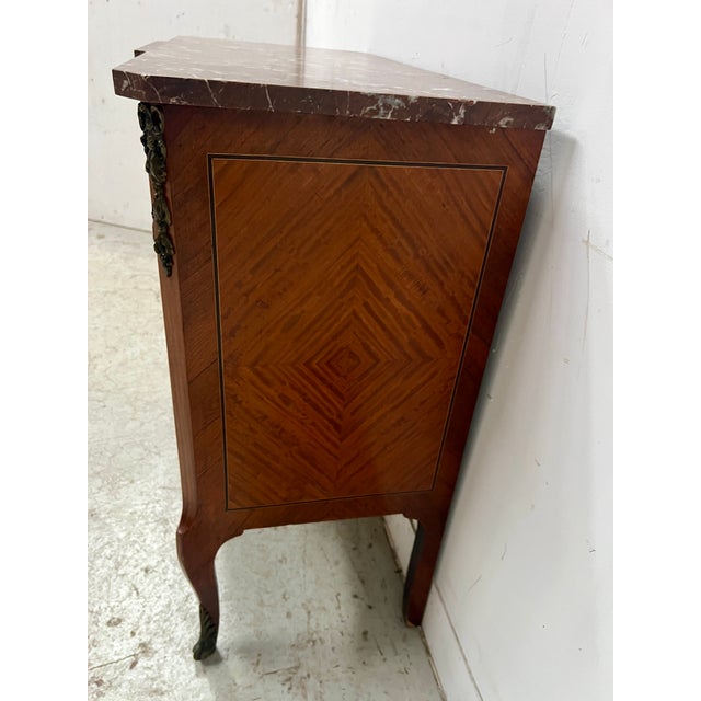 Marquetry Chest of Drawers with Projecting Top For Sale - Image 16 of 18