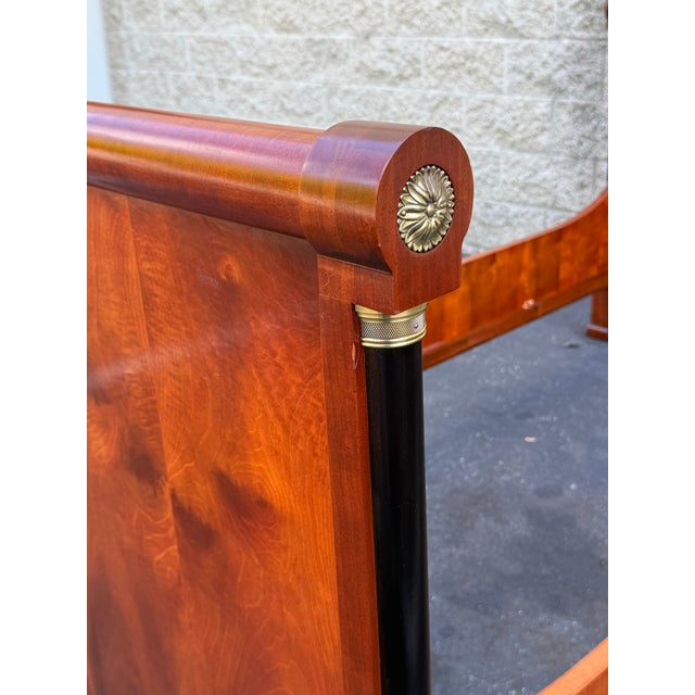 Traditional French Empire Flame Mahogany Twin Bed For Sale - Image 3 of 8