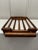 Mid Century Modern Open Slat Solid Oak Wood Double Handled Tray For Sale - Image 10 of 12