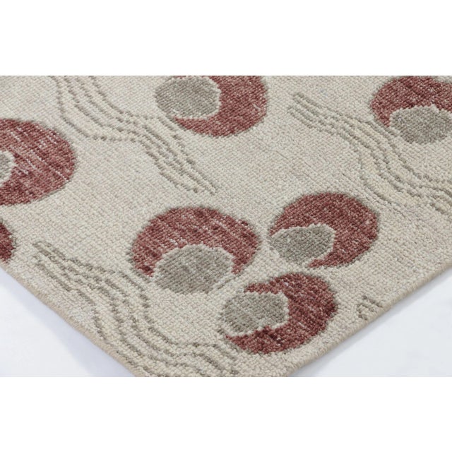 2010s Rug & Kilim's Distressed Runner Rug, Gray and Red Chintamani Patterns For Sale - Image 5 of 7