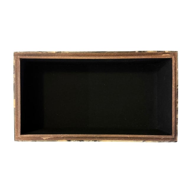 1970s Maitland Smith Bone Mosaic Decorative Box For Sale - Image 10 of 11