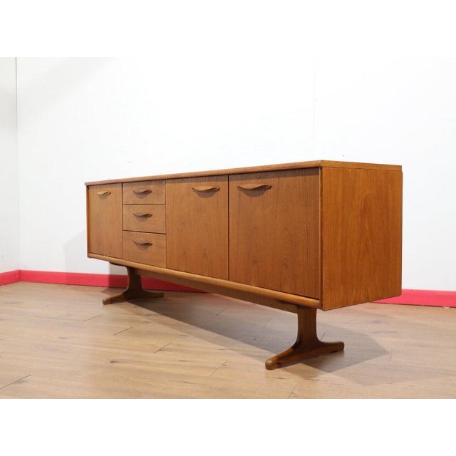 Mid Century Modern Vintage Teak Credenza Sideboard by Austinsuite Wide For Sale - Image 14 of 15