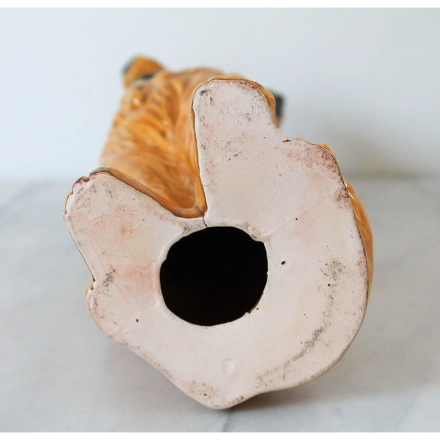 Goldenrod Vintage Ceramic Dog Figurine For Sale - Image 8 of 9