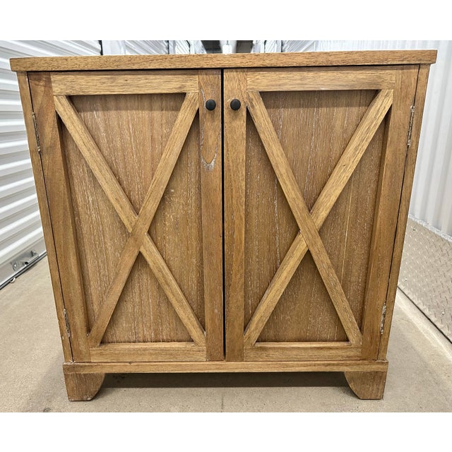 Mid-Century Modern Pair of Oly Studio Roberts Bedside Hardwood 2 Door Tables For Sale - Image 3 of 7