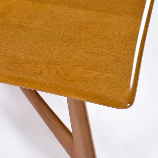 Wood Restored Mid-Century Modern Heywood Wakefield 392 G Wheat Finish Coffee Table For Sale - Image 7 of 9