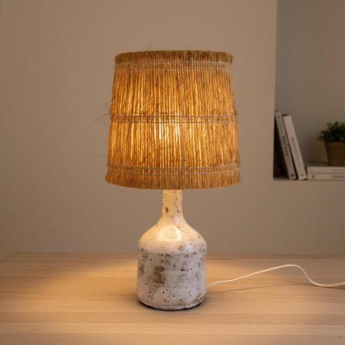 Vintage ceramic table lamp base by Alexandre Kostanda, Vallauris, France (circa 1960s). The bottle-form body is finished...