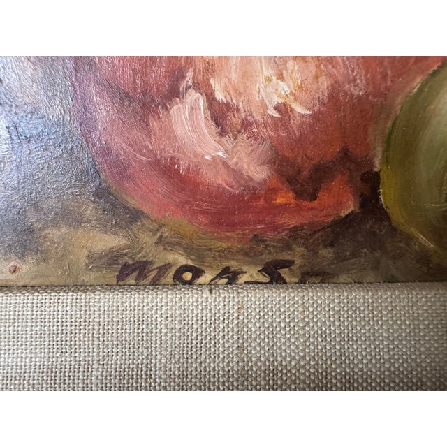 1970’s Vintage Still Life Oil on Masonite Painting by Manso, Framed For Sale - Image 11 of 12