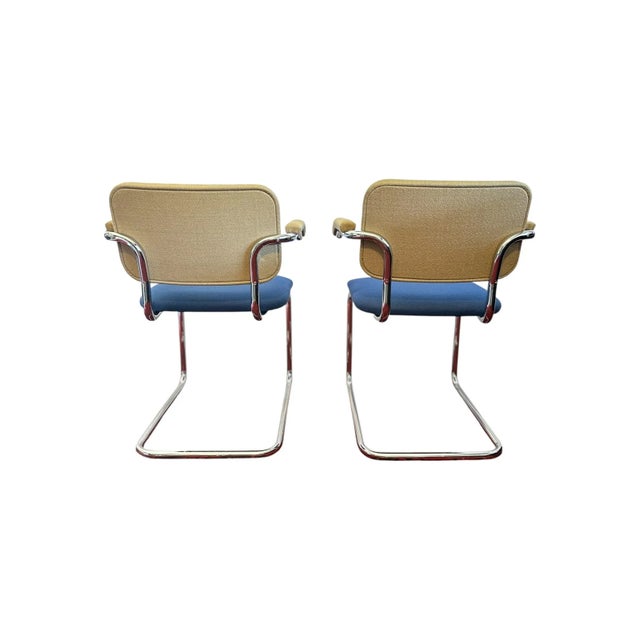 Wood Marcel Breuer for Knoll Cesca Dining Arm Chairs For Sale - Image 7 of 10