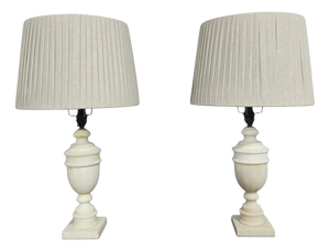 Vintage Marble Table Lamps, 1920, Set of 2
