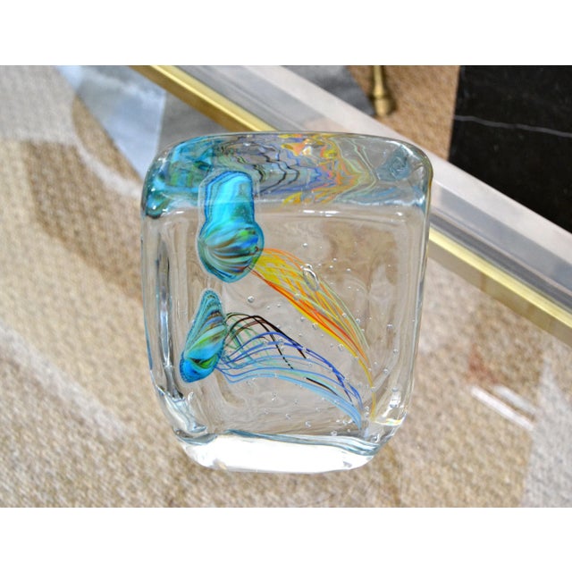 Mid-Century Modern Italian Glass Studio of Murano Handcrafted Fish Aquarium For Sale In Miami - Image 6 of 12