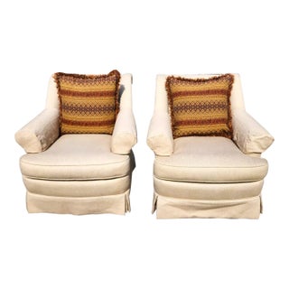 Robb & Stucky Lounge Armchairs Pair For Sale
