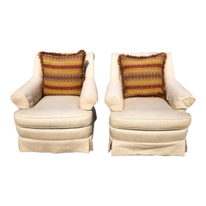 Robb & Stucky Lounge Armchairs Pair