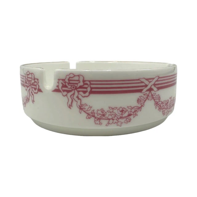 Mid 20th Century Vintage 5-Star Hotel Ritz London Royal Doulton Ashtray Porcelain Dish Pink For Sale - Image 5 of 12