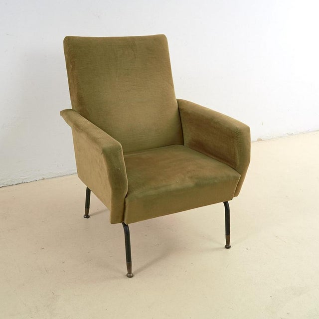 Vintage Lounge Chair in Fabric, 1950s For Sale - Image 5 of 5