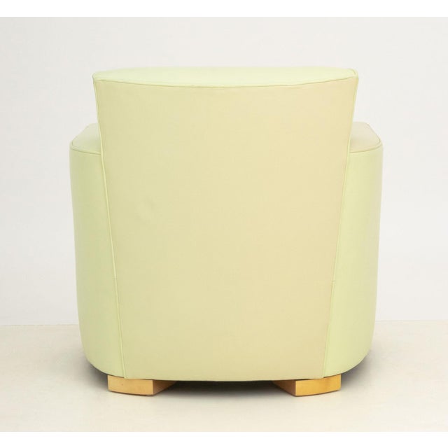 John Hutton for Donghia "Noble" Leather Armchair For Sale In New York - Image 6 of 7