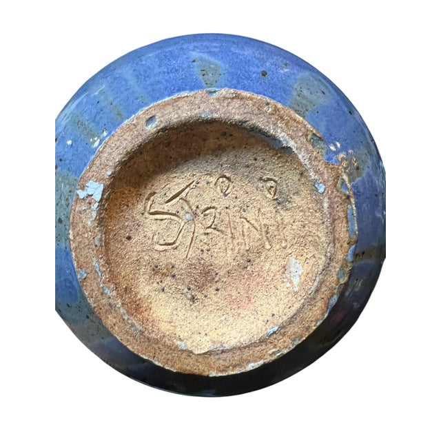 Late 20th Century Vintage Ceramic Studio Pottery Abstract Vase For Sale - Image 5 of 5