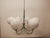 Mid-Century Modern 6-Light Chrome Chandelier with Glossy White Sphere Glasses, 1980s For Sale - Image 3 of 18