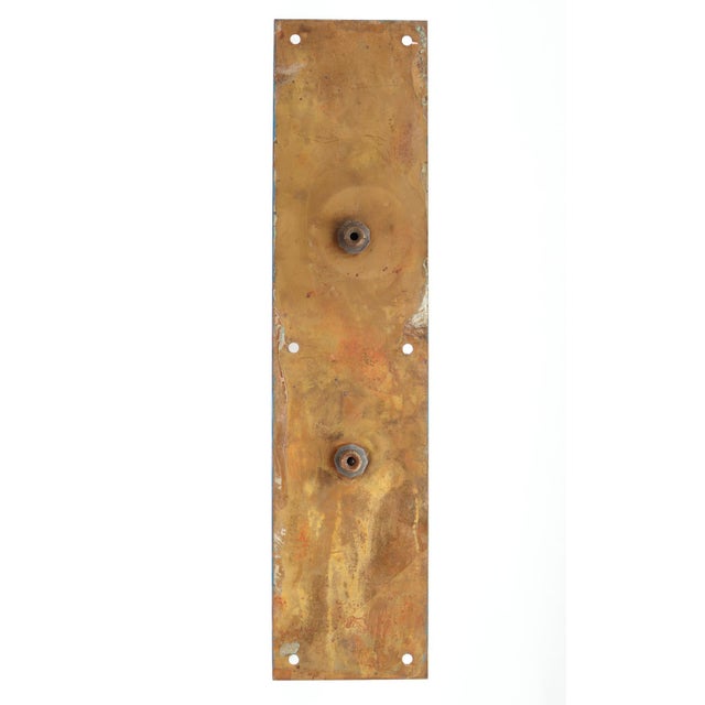Pair of Vintage Commercial 15 In. Brass Door Pulls For Sale - Image 4 of 4