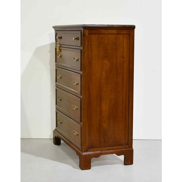 Mid Century Georgian Chippendale Highboy by Davis Furniture of Nashville For Sale - Image 12 of 14