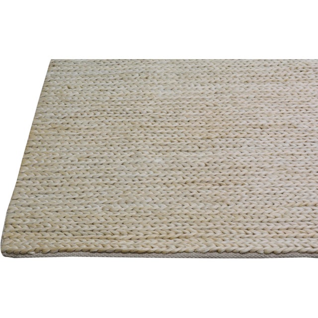 Indian New Indian Sisal Hand Knotted Wool Rug, 8x10 For Sale - Image 3 of 5