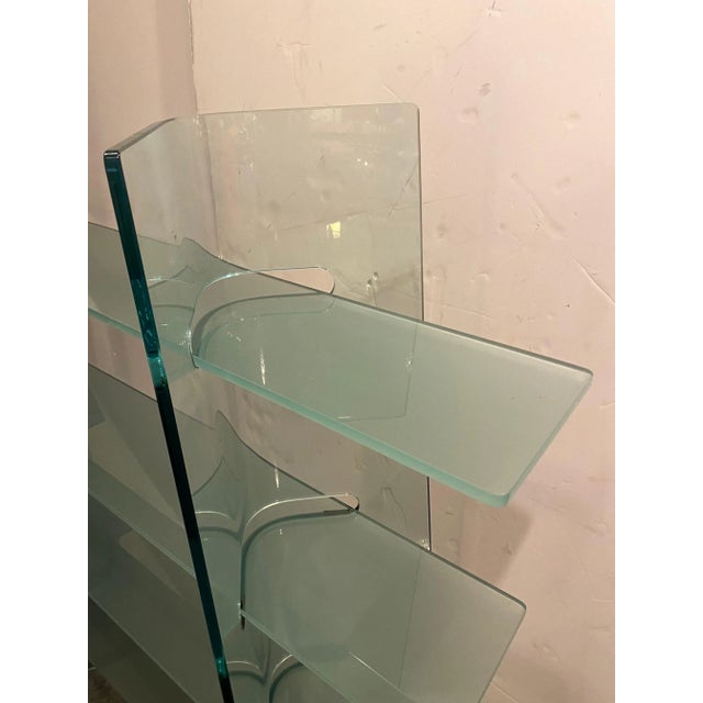 1990s Modern Free-Standing Glass Shelf For Sale - Image 9 of 9