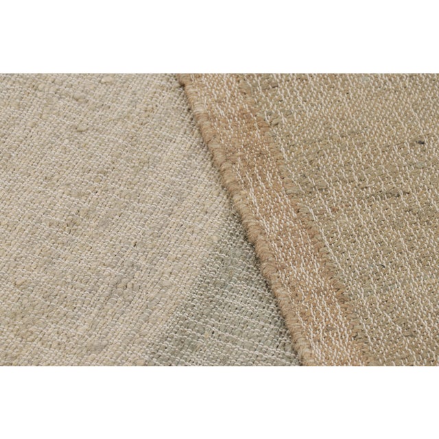 Textile Rug & Kilim’s Abstract Flatweave in Beige with Geometric Patterns - 10x14 For Sale - Image 7 of 7