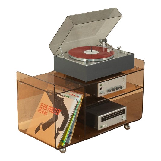 Space Age Acrylic Hi-Fi Rack by Michel Dumas For Sale