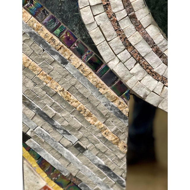 Contemporary William Lupkin Stone, Glass and Mirror Mosaic Collage
