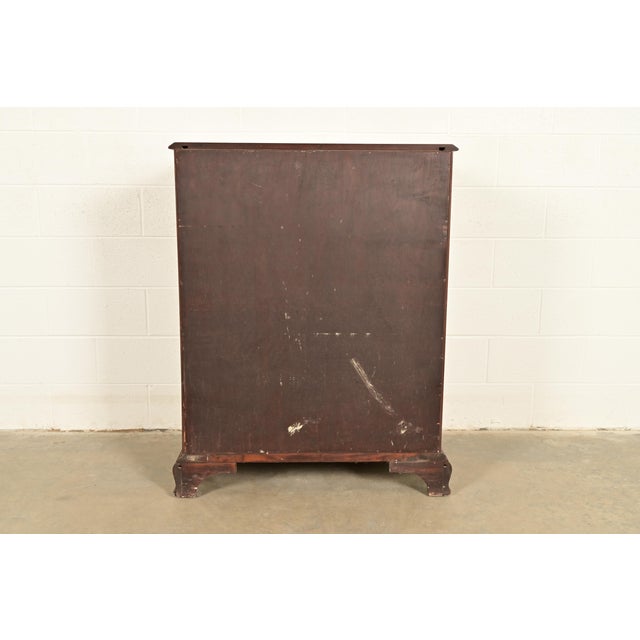 Stickley American Colonial Solid Cherry Wood Highboy Dresser | Circa 1950s For Sale - Image 12 of 13