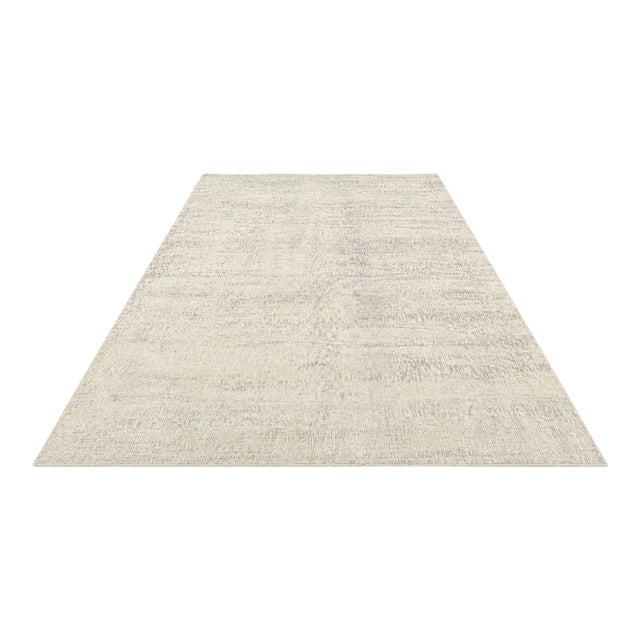 Rh Matrice Wool & Silk Rug – 10' × 14' Ivory | Hand-Knotted Wool & Silk | For Sale