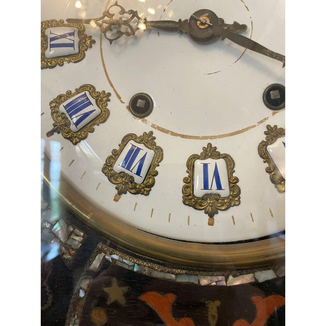 Antique Victorian French Wall Clock, 1860 For Sale - Image 6 of 11
