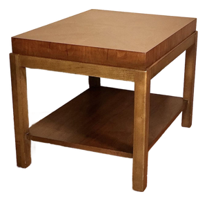 Lane Altavista Mid-Century Modern Walnut 20”x 27” Two-Tiered Side Table, Circa 1960’s