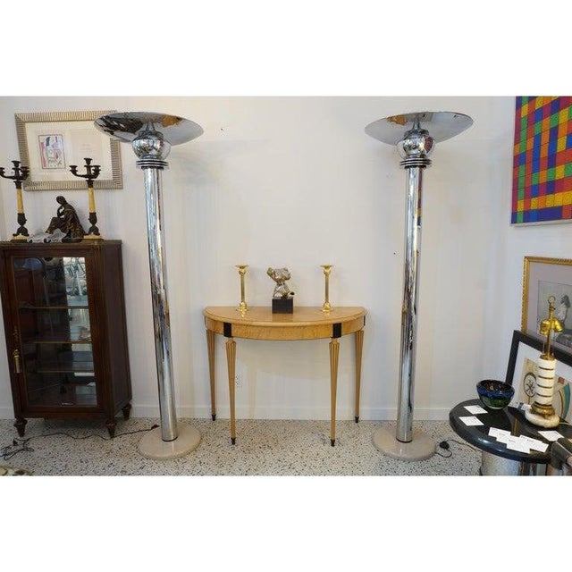 Jay Spectre Torcheres Art Deco Revival Floor Lamps For Sale - Image 10 of 12