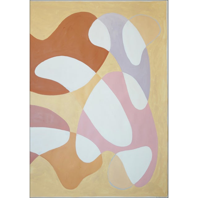 2020s 2026, Mid Century Modern Painting, Abstract Diptych in Sandy Tones, Allegory of the Cave, Acrylic Paint on Watercolor Paper by Ryan Rivadeneyra For Sale - Image 5 of 9